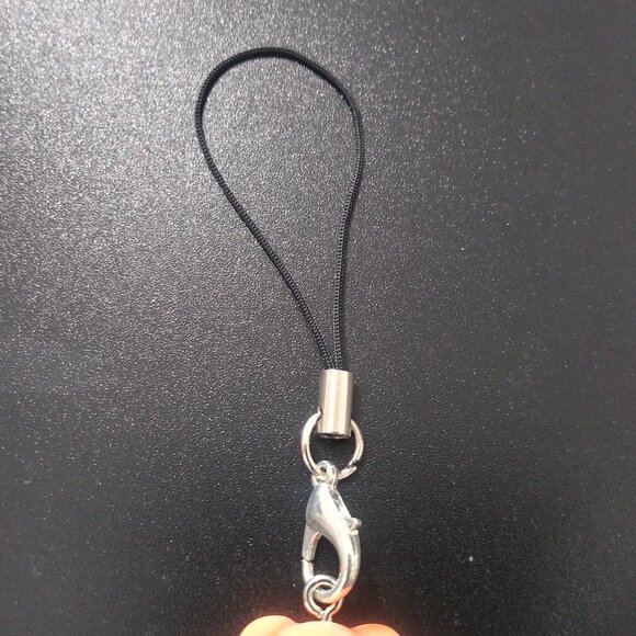 Yellow and Orange Teddy Bear Phone Charms with Lobster Clasp Set of 2 - Picture 3 of 8